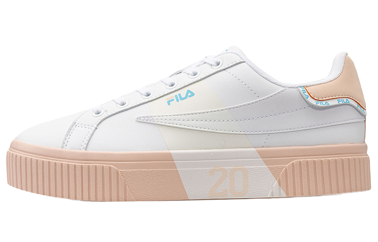 Женские кеды Fila FUSION Court Deluxe (бело-розовые) — фото 1