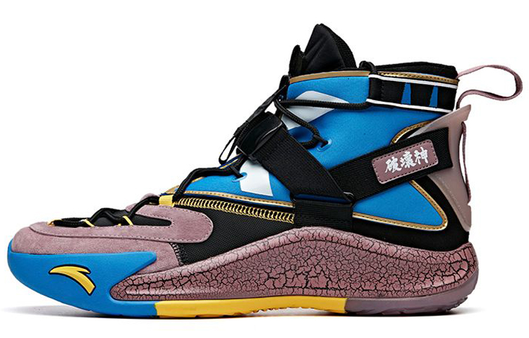 Dragon Ball x Anta KT5 Cushioning Slip Resistant Abrasion Resistant High top Basketball Shoes Men's Blue Purple