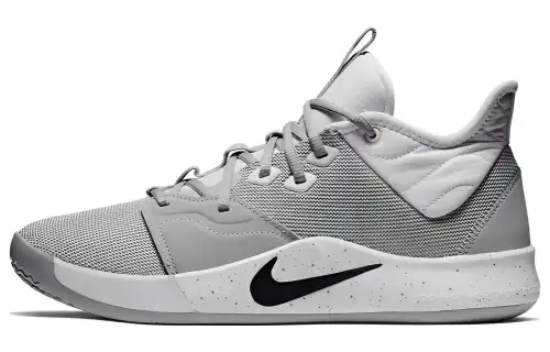 Nike PG 3 TB 'Wolf Grey' Pickled Pepper 3 Paul George Comfortable round toe Shock-absorbing, non-slip and wear-resistant Mid-top basketball shoes Men's Gray