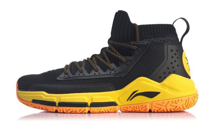 Li Ning Wade Fission 5 Cushioning Slip Resistant Cushioning Slip Resistant Low top Basketball Shoes Men’s Black Yellow