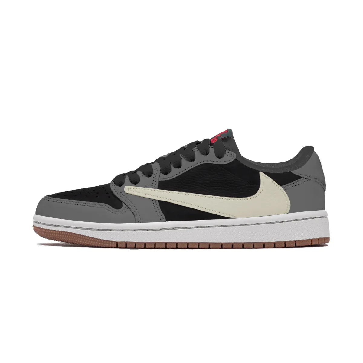 Travis Scott x Jordan Air Jordan 1 Fashion Trend Cushioning Slip Resistant Abrasion Resistant Low top