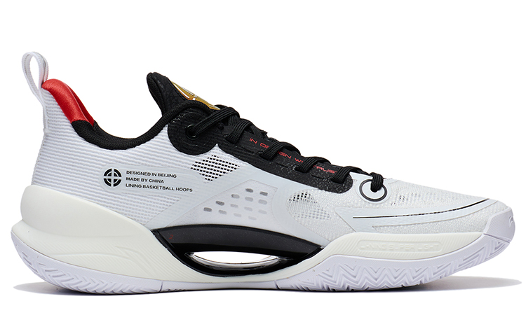 Li Ning Super Light V2 Basketball Shoes Men’s Low Top White/Black/Red