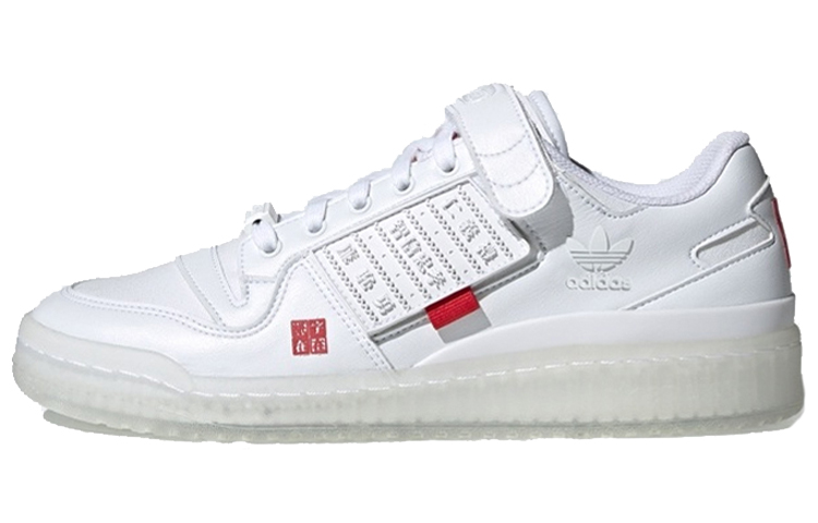 Кеды adidas originals FORUM Low (бело-красные)