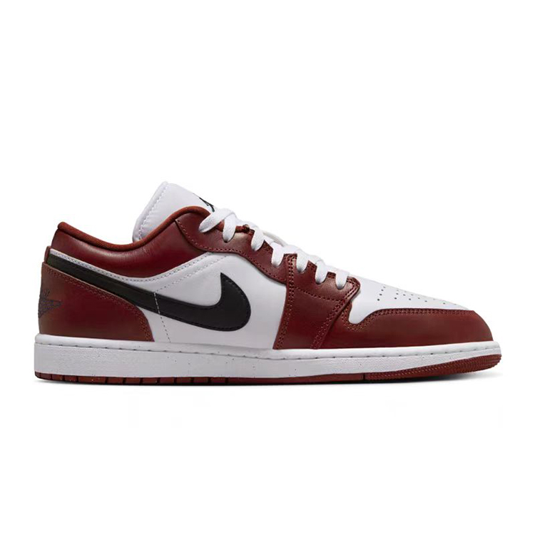 Jordan Air Jordan 1 Comfortable Slip Resistant Abrasion Resistant Low top Vintage Basketball Shoes Unisex Red