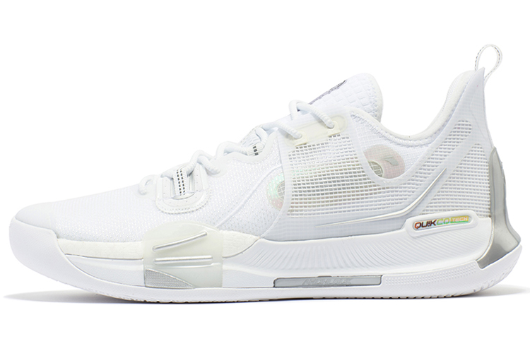 361° Burning War Basketball Shoes Men's Low Top White