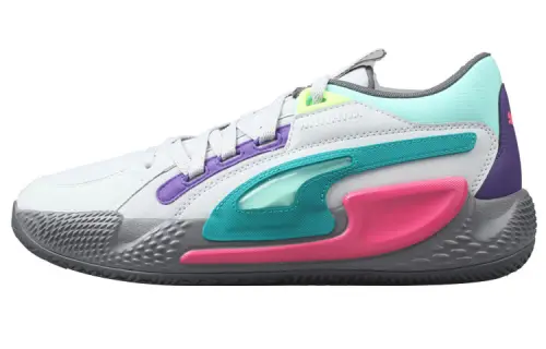 PUMA Puma Court Rider Chaos Daytona, fashionable and versatile, shock-absorbing and non-slip, low-top basketball shoes, same style for men and women, white gray