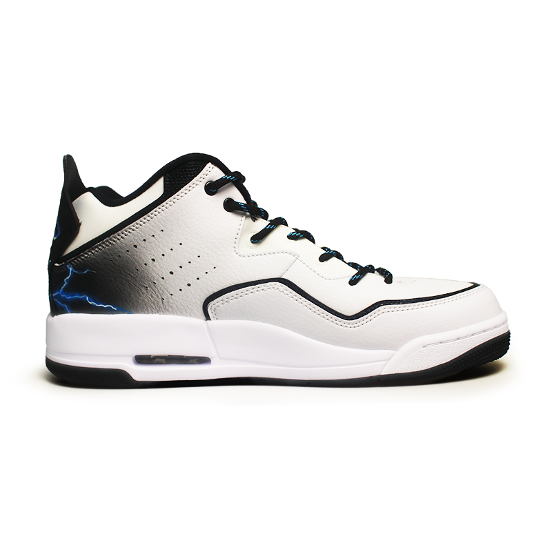 Jordan Courtside 23 Box Slip Resistant Abrasion Resistant Mid top Vintage Basketball Shoes Men’s White Blue