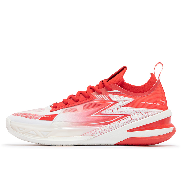 361° BIG3 5.0 Pro Basketball Shoes Men’s Low Top Rose Red/Feather White