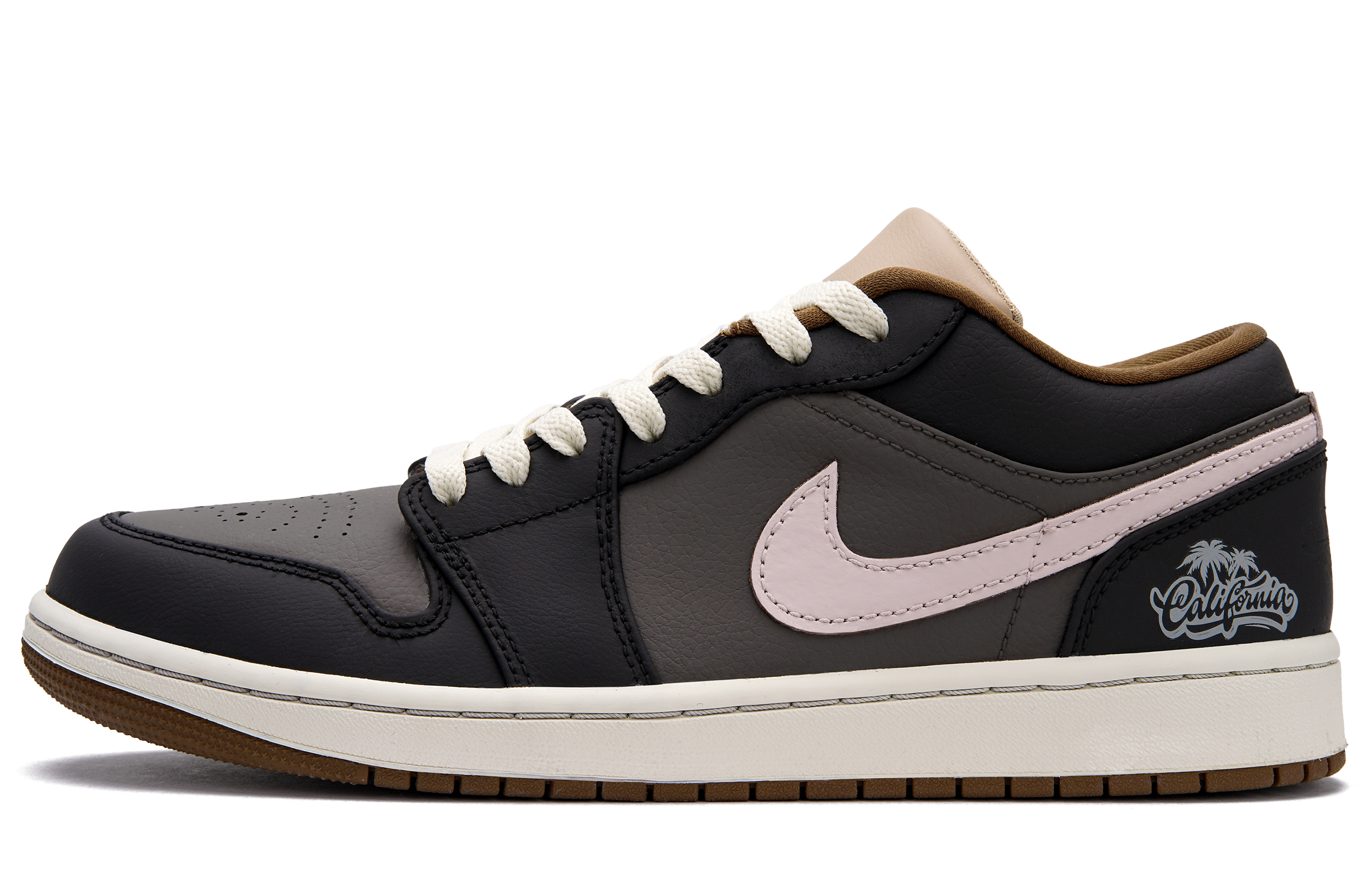 Jordan Air Jordan 1 Cocoa Breeze Low top Vintage Basketball Shoes Men’s Pink Brown