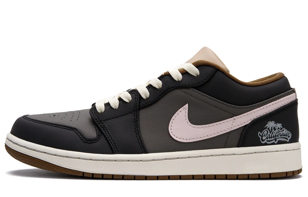 Jordan Air Jordan 1 Cocoa Breeze Low-top Vintage Basketball Shoes Men's Pink Brown