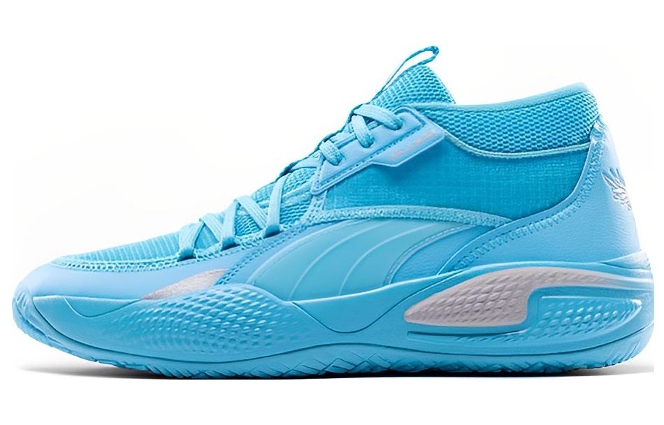 PUMA Puma Court Rider simple and comfortable mid-top basketball shoes for men and women, navy blue