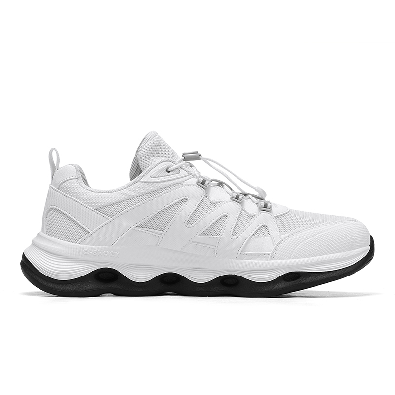 QIAODAN Visit Cushioning And Breathable Low Top Outdoor Trail Running Mountaineering Shoes Men’s Lightning Gray