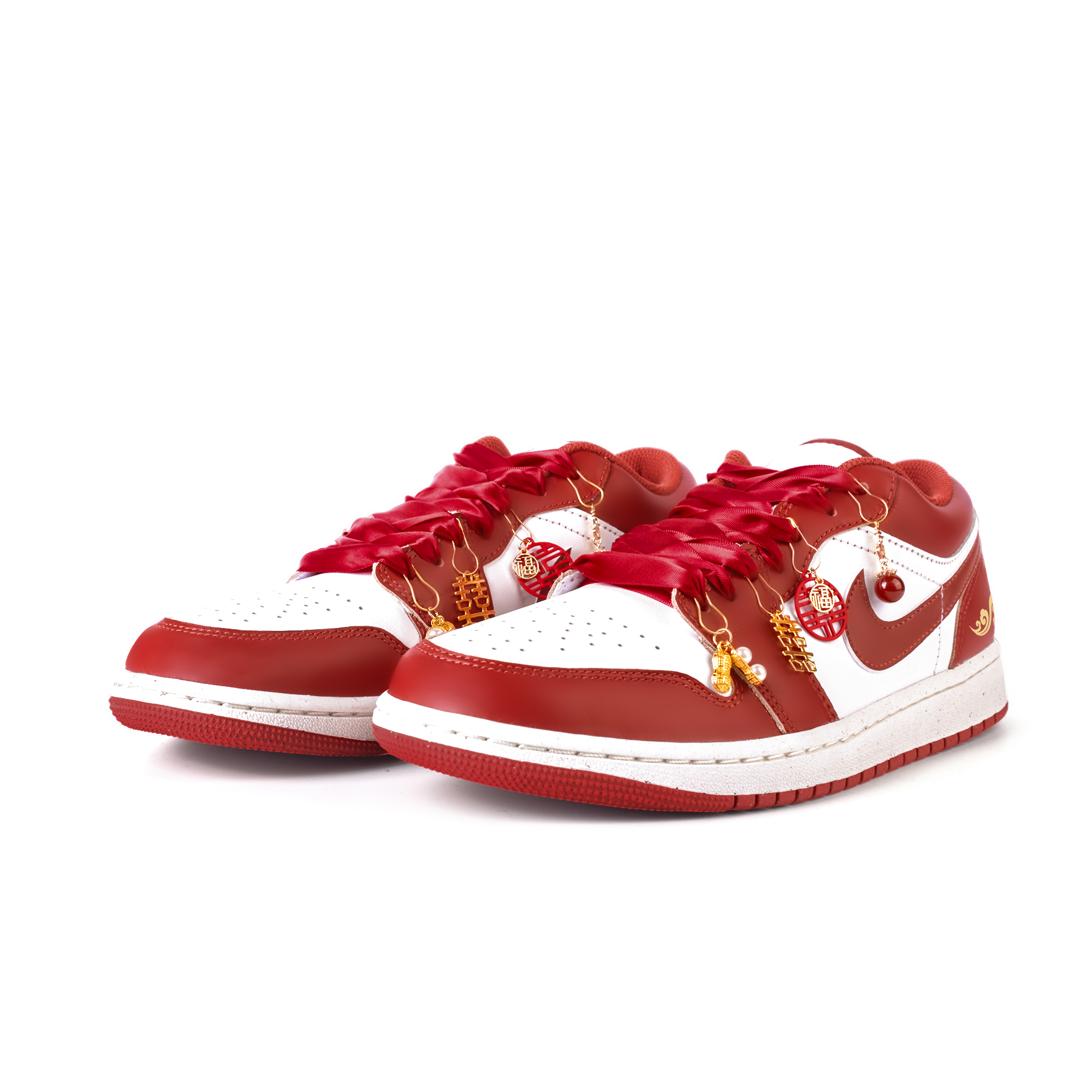 Jordan Air Jordan 1 Slip Resistant Abrasion Resistant Low top Vintage Basketball Shoes Men’s Sand Dune Red