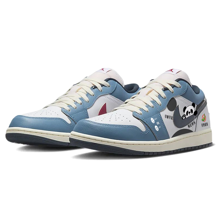 Jordan Air Jordan 1 Vintage Basketball Shoes Men’s Low Top White/Blue