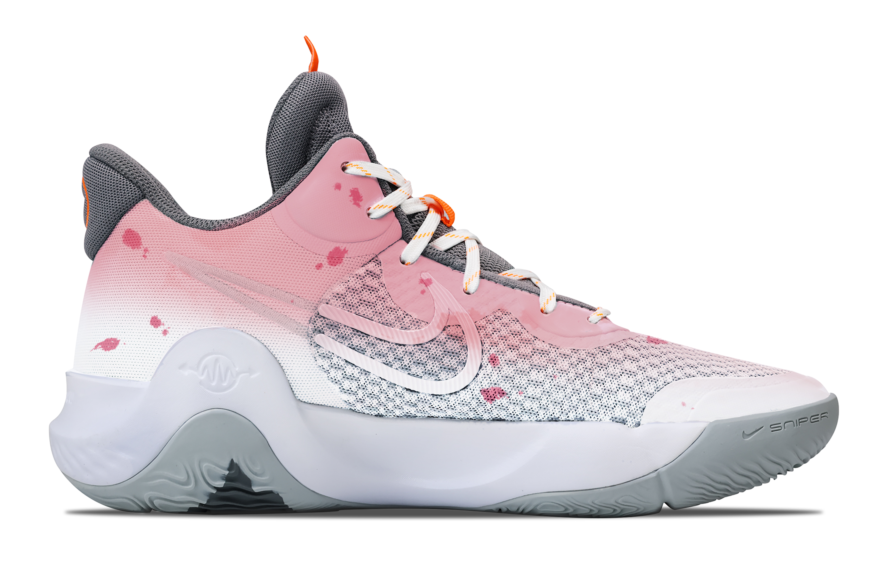 Nike KD Trey 5 IX Cushioning, Wear Resistant Mid top Basketball Shoes Unisex Gray Pink