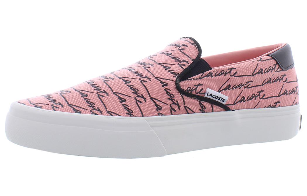 LACOSTE Canvas Comfortable Round Toe Low top Skateboard Shoes Women's Pink