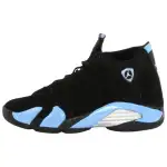 Jordan Air Jordan 14 Slip Resistant Abrasion Resistant Mid top Vintage Basketball Shoes Unisex Black Blue