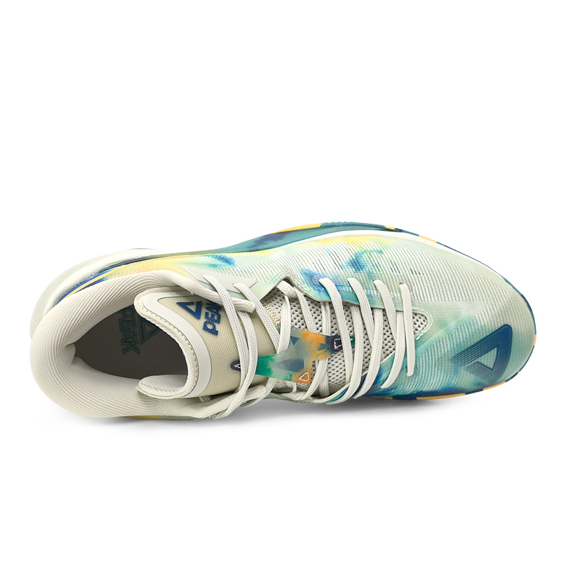 PEAK Lightning 10 Basketball Shoes Men’s Low Top Milk Jade/Caribbean Blue