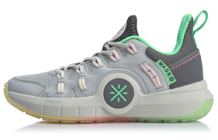 LiNing Wade's Way Non-slip Lightweight Low-top Basketball Shoes Men's Gray Green