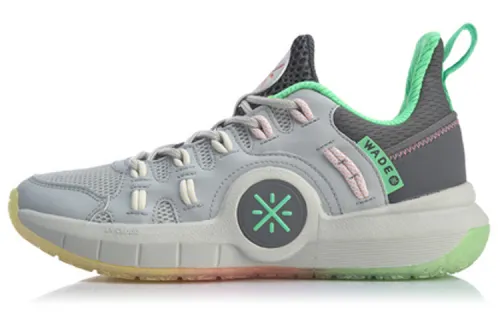 LiNing Wade's Way Non-slip Lightweight Low-top Basketball Shoes Men's Gray Green