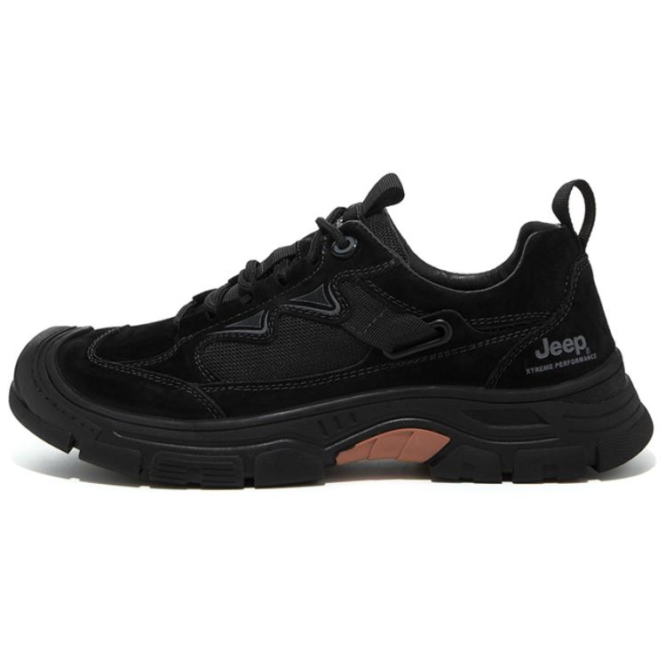 Comfortable And Breathable Jeep Abrasion Resistant Low top Hiking Shoes Men’s Black