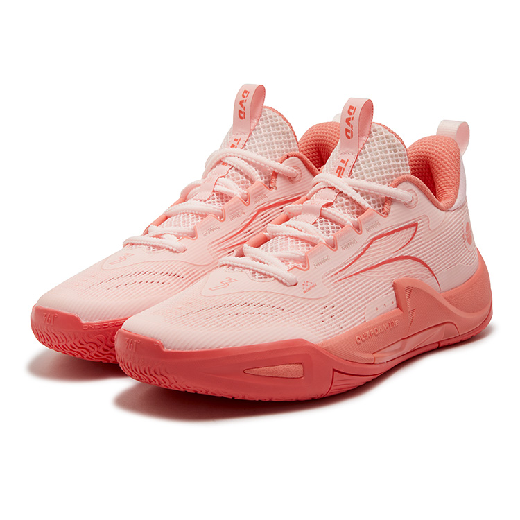 361° DVD Team2.0 SE Red Coral Cushioning Slip Resistant Abrasion Resistant Low top Basketball Shoes Men’s Heart Pink