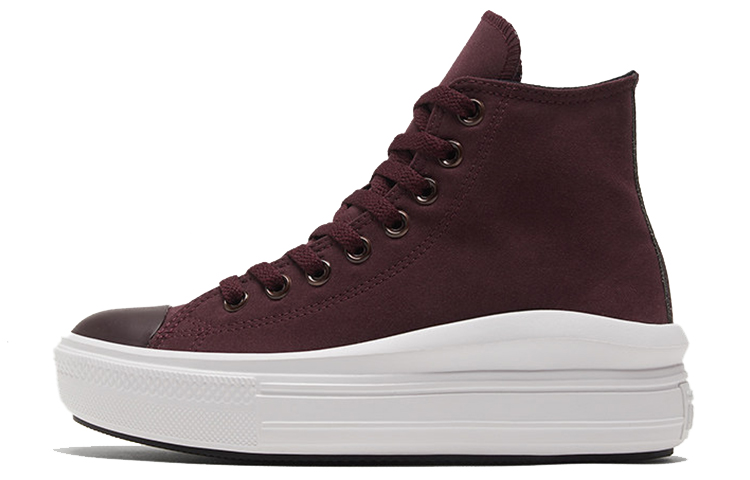 Женские кеды Converse Chuck Taylor All Star Move (бордовые) — 酒红 — фото 1
