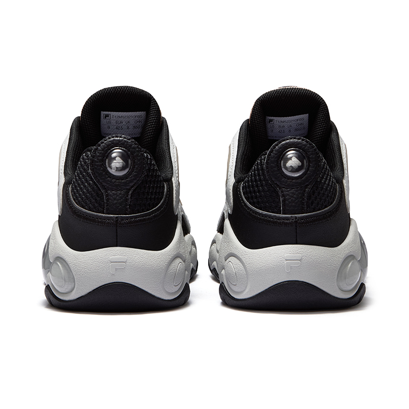 FILA FUSION VERTICAL Crack Shoes Textile, Synthetic Leather Low top Vintage Basketball Shoes Men’s Black Silver