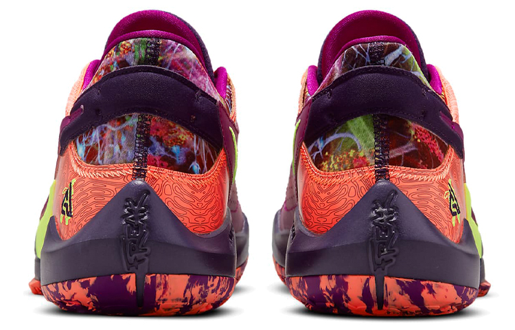 Мужские кроссовки Nike Freak 2 (оранжевый / фиолетовый) — фото 5
