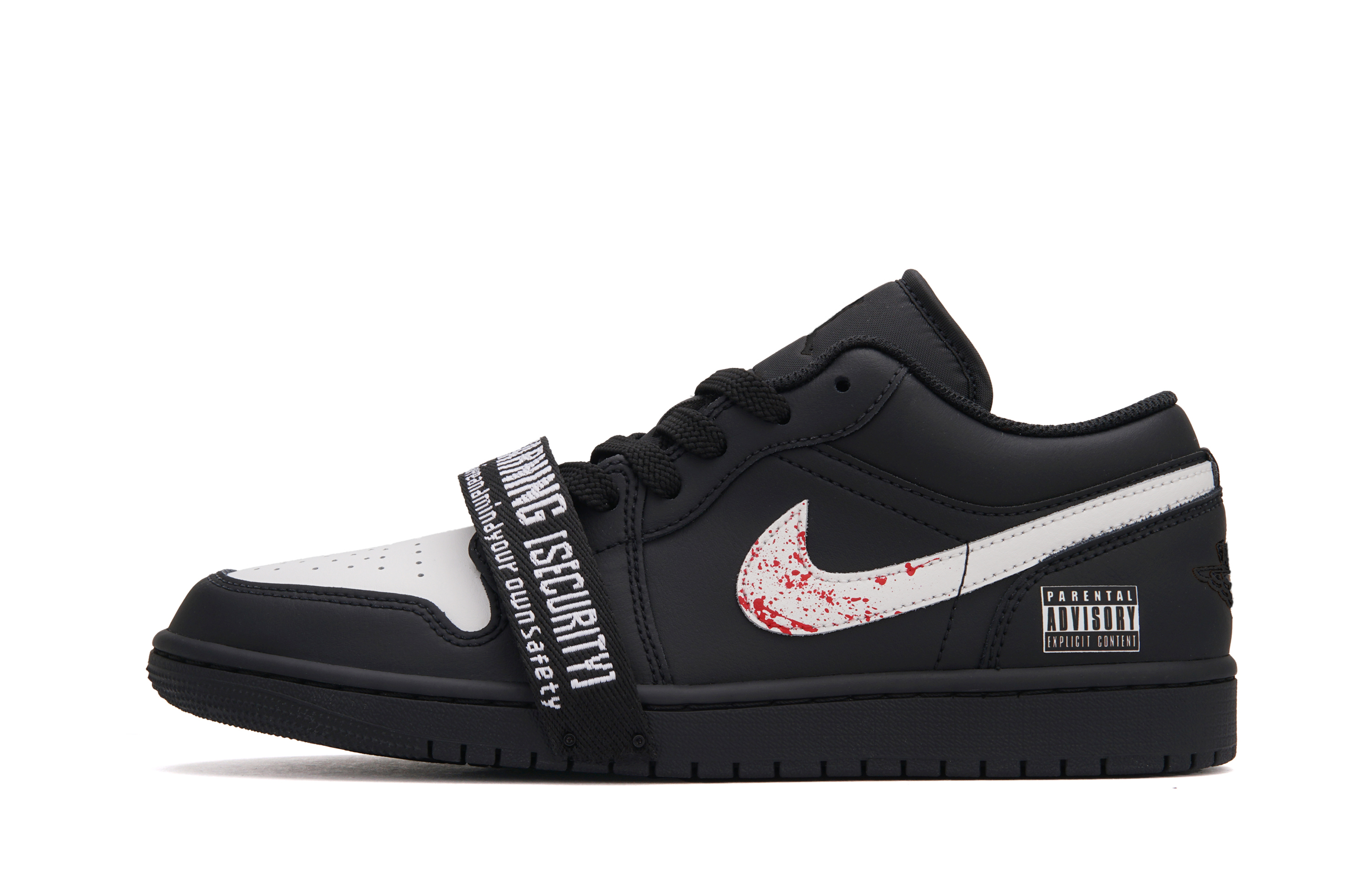 Jordan Air Jordan 1 Border Ronin Low top Vintage Basketball Shoes Men’s Black White