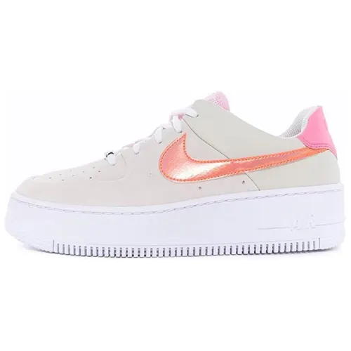 Nike Air Force 1 Sage Low Light Bone Hyper Crimson Women's