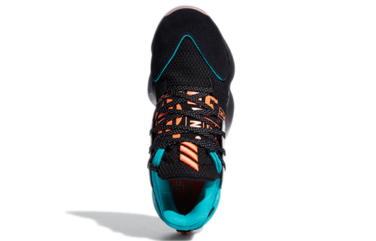 Мужские кроссовки adidas Harden Vol. 4 (черно-сине-серые) — 黑色/高光蓝/符点灰 — фото 4