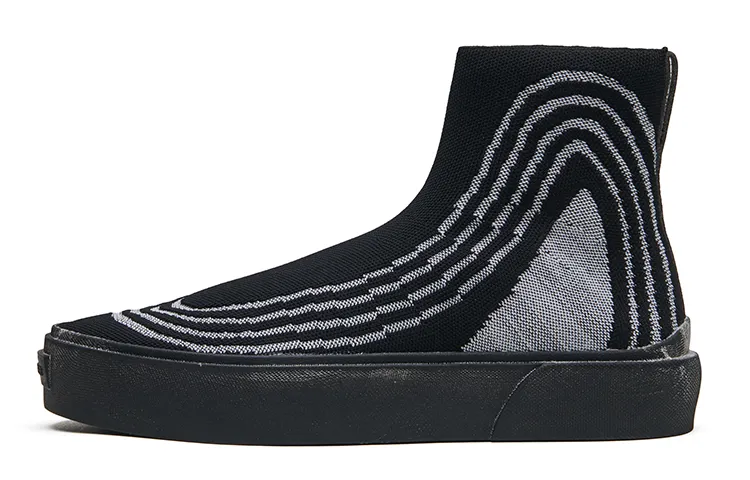 EQLZ EQUALIZER Fault GhostKnit Fabric High top Skateboard Shoes Unisex Raven