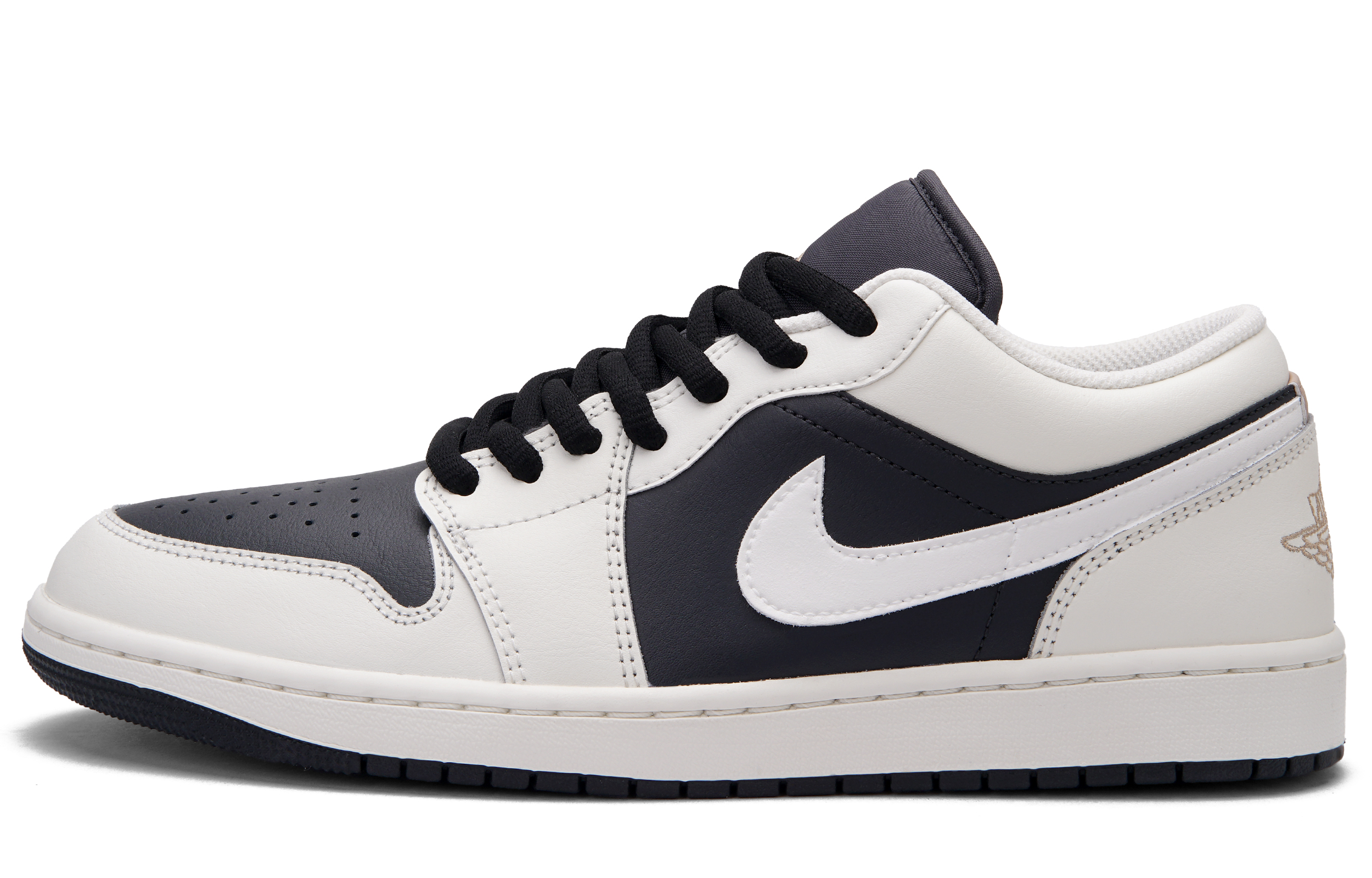 Jordan Air Jordan 1 Abrasion Resistant Abrasion Resistant Low top Vintage Basketball Shoes Unisex Black Gray