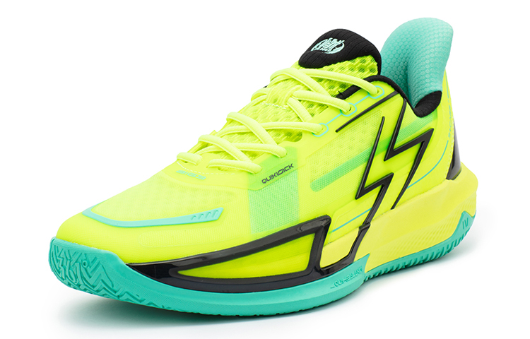 361° Big3 4.0 QUICK Basketball Shoes Men’s Low Top Neon Solar Yellow/Obsidian Black
