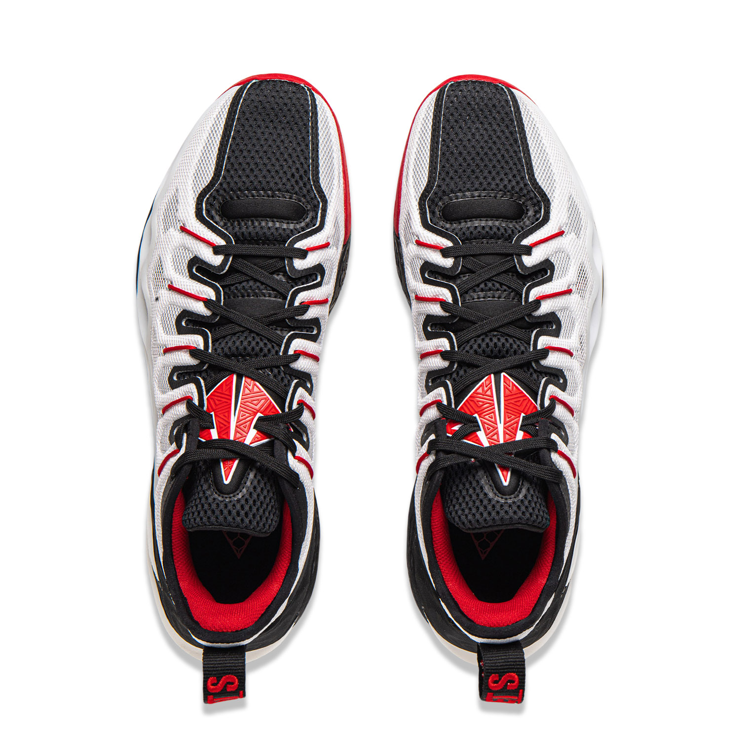 Li Ning Buckets Cushioning Slip Resistant Breathable Low top Basketball Shoes Men’s Black White