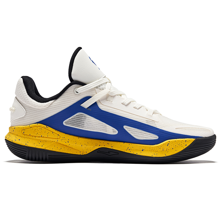 Erke Qianxun TD Cushioning Rebound Anti Rollover Low top Basketball Shoes Men’s Microcrystal White Starry Blue