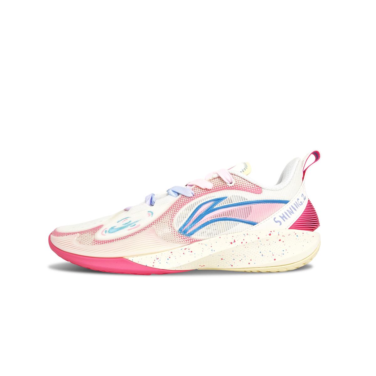 Li Ning Speed 2V2 Cushioning Slip Resistant Balance Cushioning Slip Resistant Balance Low top Basketball Shoes Men’s
