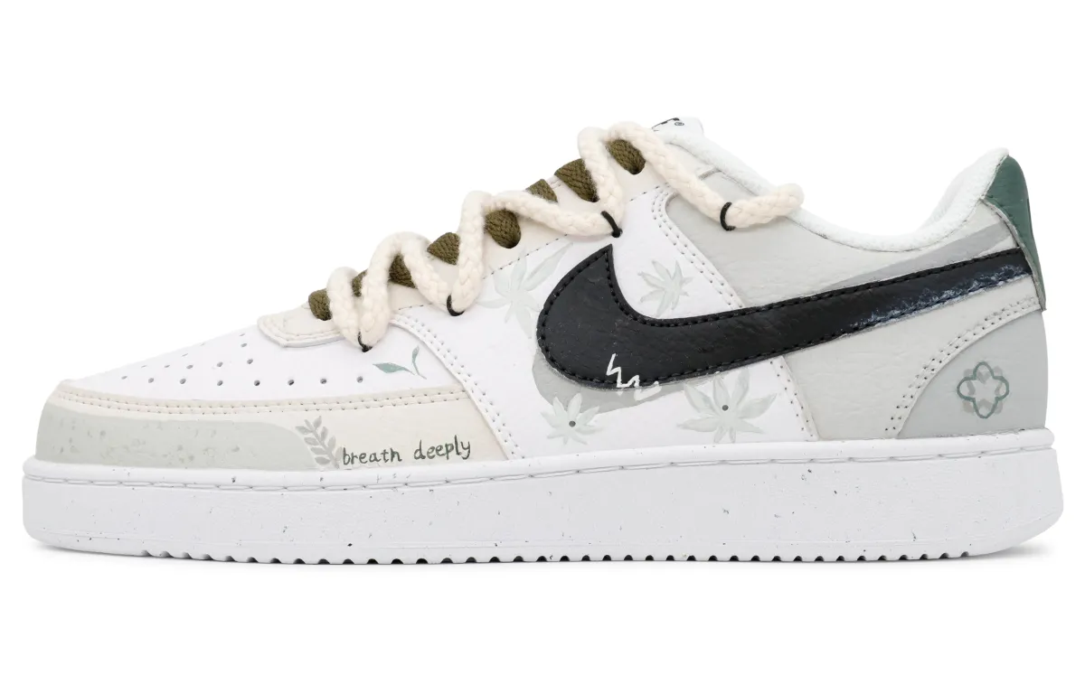 Nike Court Vision 1 Maple Leaf Fluttering Lightly Slip Resistant Cushioning Abrasion Resistant Low top Skateboard Shoes