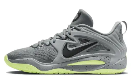 Nike KD 15 Durant 15 round toe lace-up, shock-absorbing, non-slip, wear-resistant, low-top basketball shoes, men's gray green