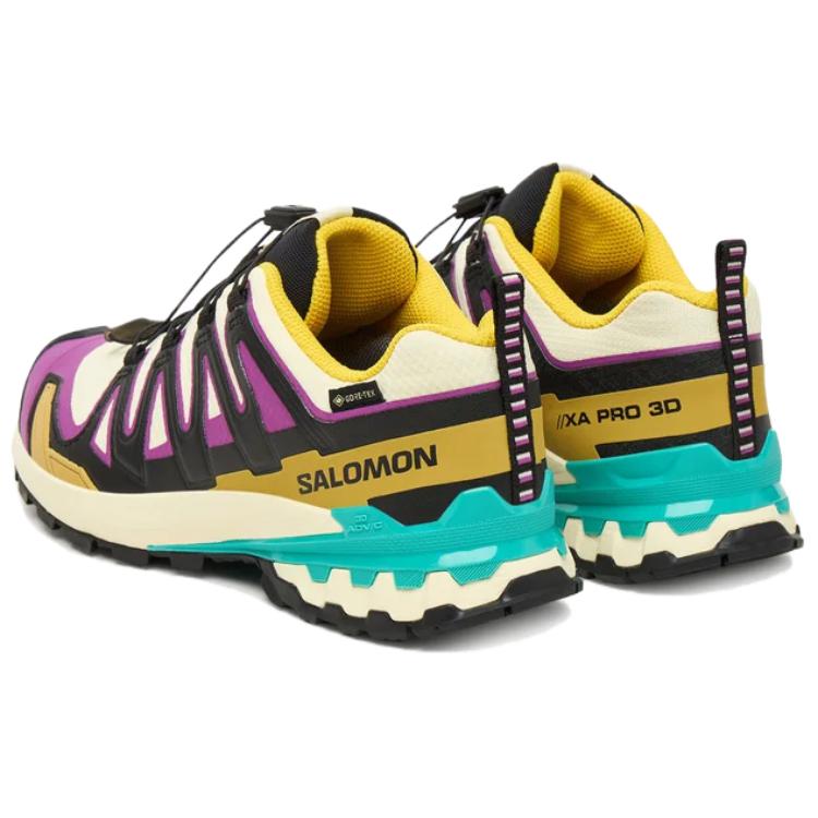 SALOMON XA Pro 3D V9 Hiking Shoes Women’s Beige Black Purple