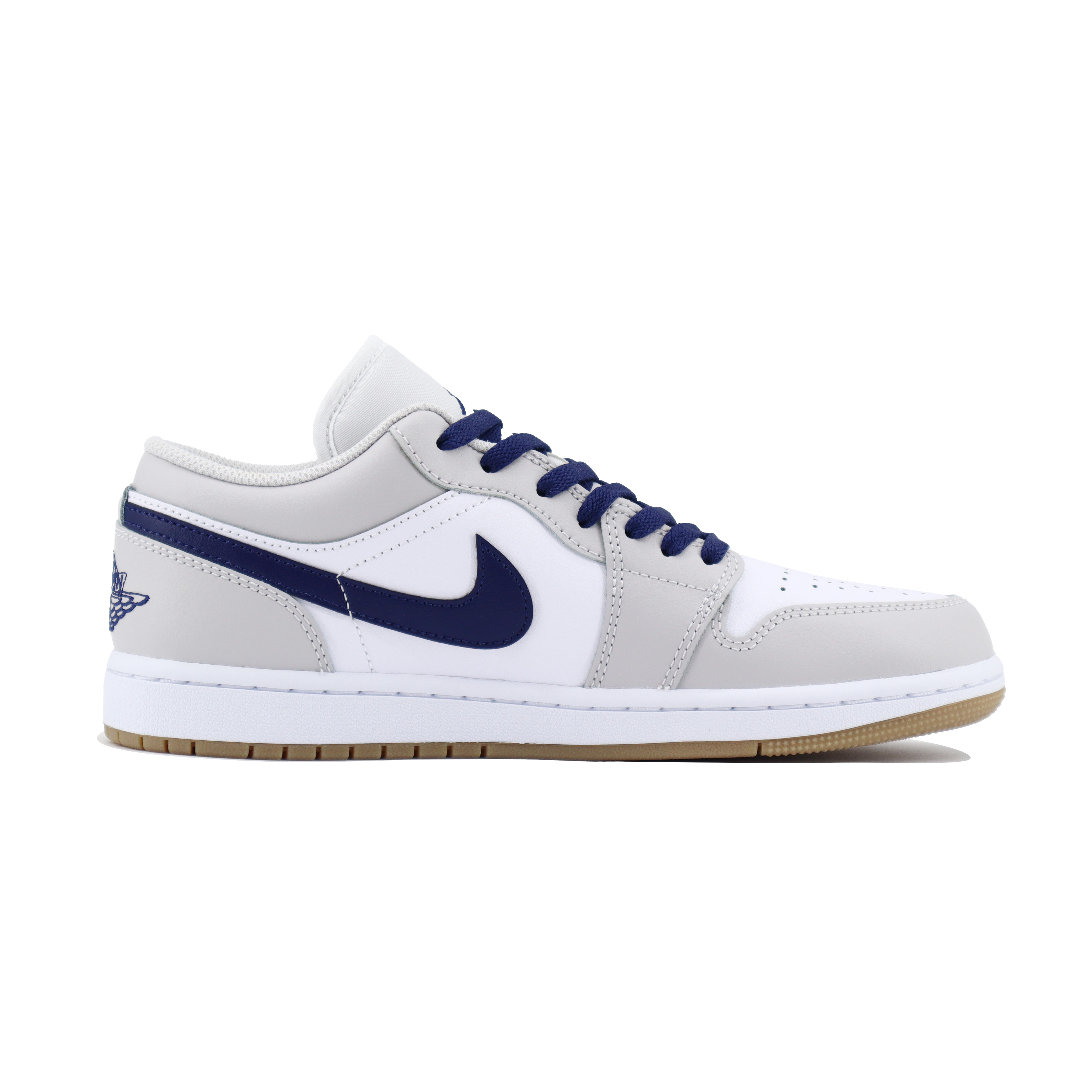 Jordan Air Jordan 1 Slip Resistant Abrasion Resistant Low top Vintage Basketball Shoes Unisex White Gray