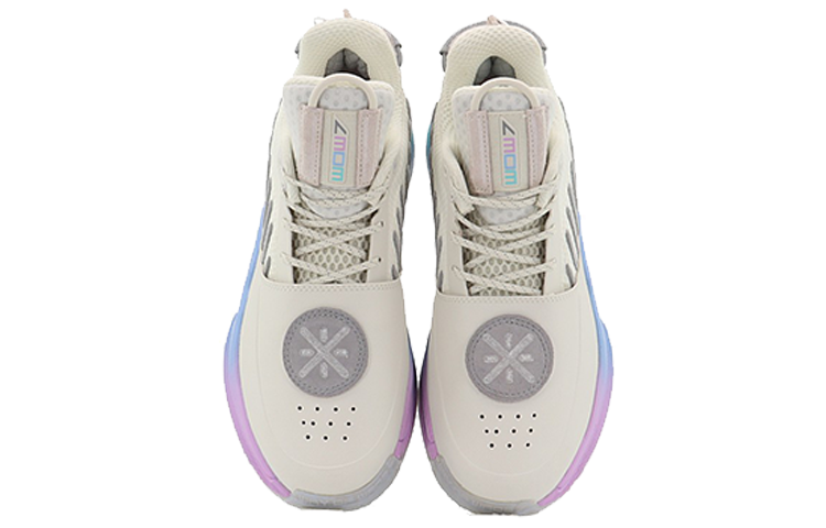 Li Ning WOW 7 Comfortable Slip Resistant, Abrasion Resistant, Lightweight Mid top Basketball Shoes Men’s White