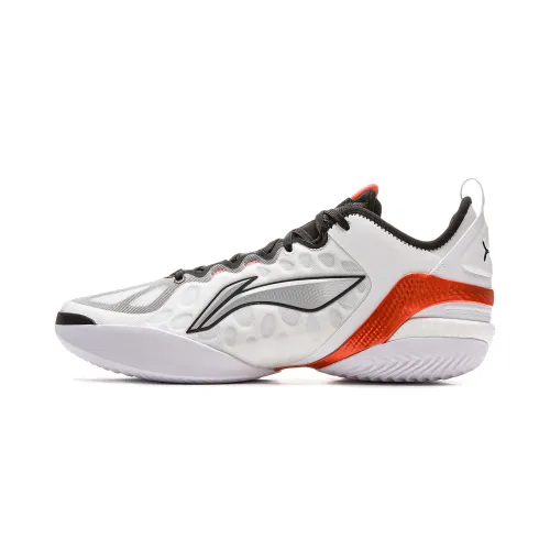 Li Ning Yushuai 19V2 Basketball Shoes Men's Low Top White