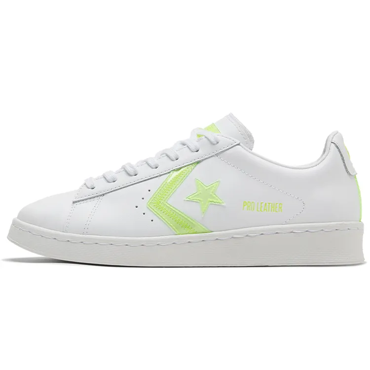 Pro Leather Converse Low 'Hi-Vis Collection - White Lemon Neon'