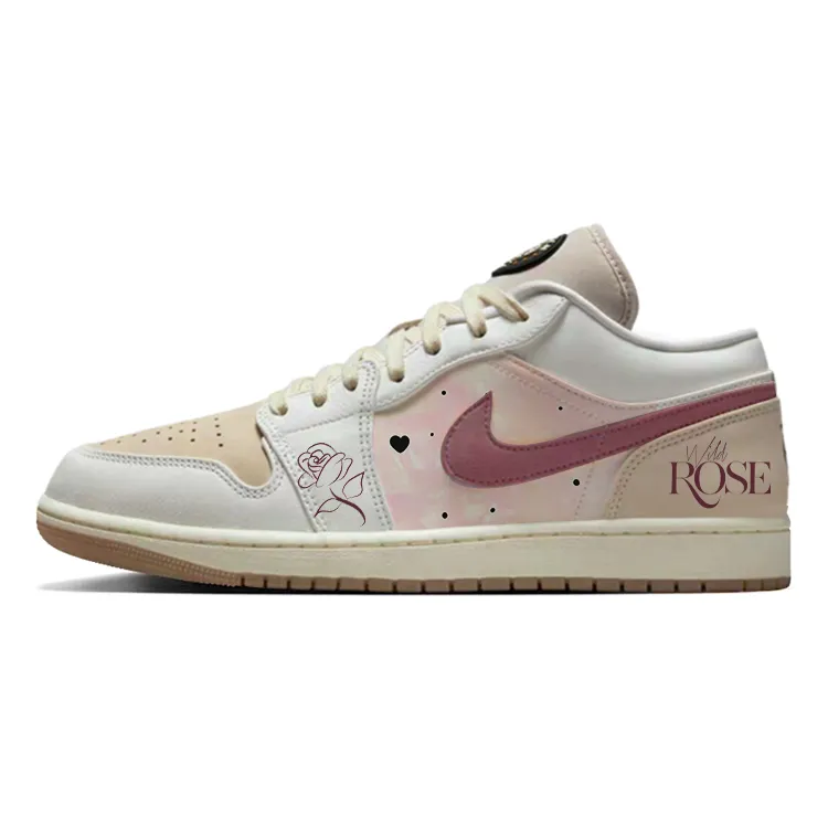 Jordan Air Jordan 1 Vintage Basketball Shoes Unisex Low Top White/Brown
