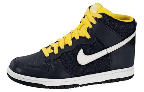 Nike Dunk High Premium Black Tour Yellow Women's