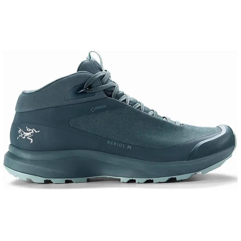 Arc’teryx Aerios FL Slip Resistant Abrasion Resistant Mid top Hiking Shoes Women’s Black Cyan