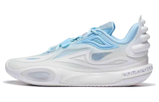 Li Ning Wade All City 11 V2 PU, Textile, TPU Cushioning, Wear Resistant Low top Basketball Shoes Men's Mist White
