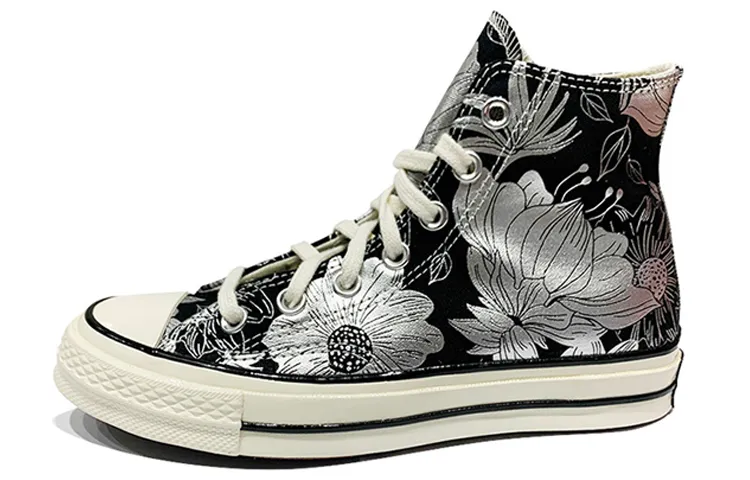 Chuck 70 Wmns Converse High 'Vintage Floral - Black Silver' Women's